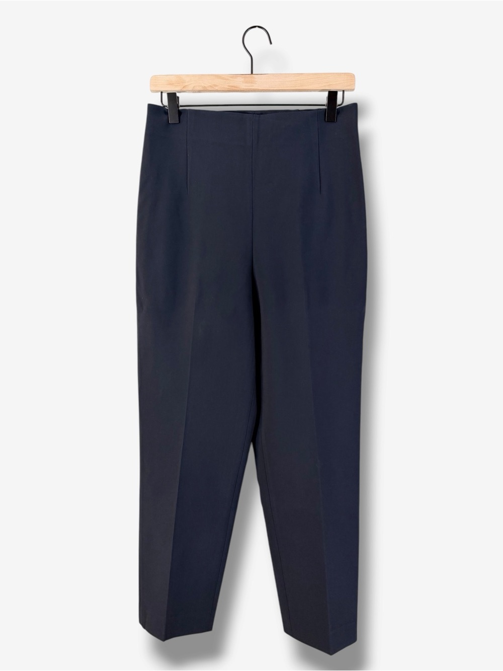 Scanlan Theodore Navy Crop Trousers AU 12 US 8 Tailored High Rise Pants Side Zip